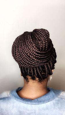 Cornrows Braided in Layers