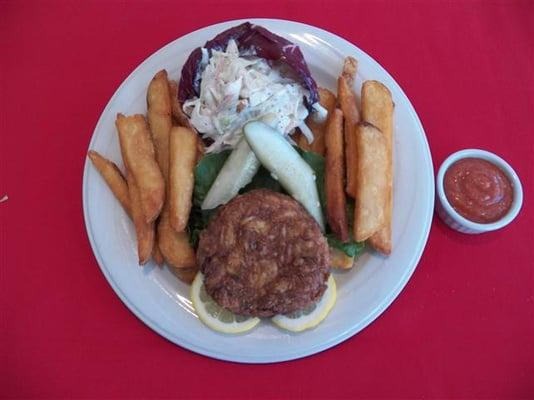 Lunch in our Grill Room... Doris Fraser's Famous Crab Cake Platter