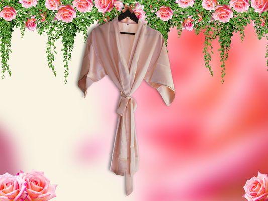 Satin Robe- Pink