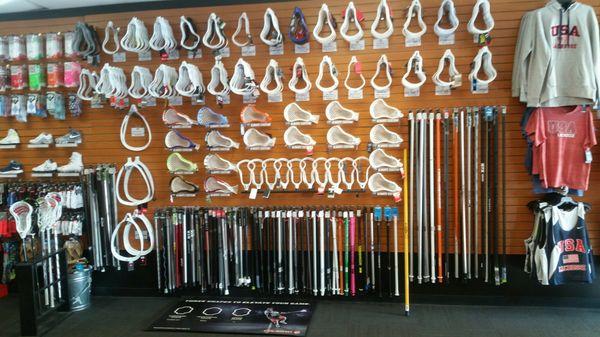 Best selection of new heads, shafts, mesh, pads, helmets, etc.