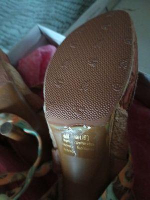 Sole doesn't fit bottom of shoe