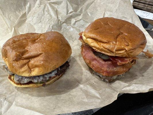 Smash Cheese burger and bacon!