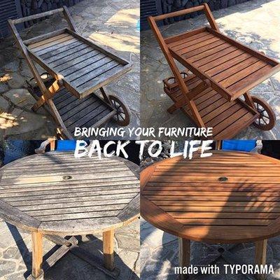 Teak furniture restoration