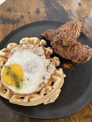 Fried chicken and waffles