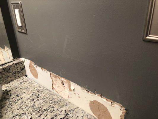 Drywall damage