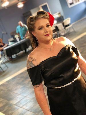 Themed wedding pin up style by Joann Lopez  Makeup By Lillie Pena