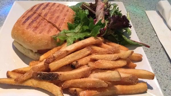 The Cuban melt with Parmesan fries.