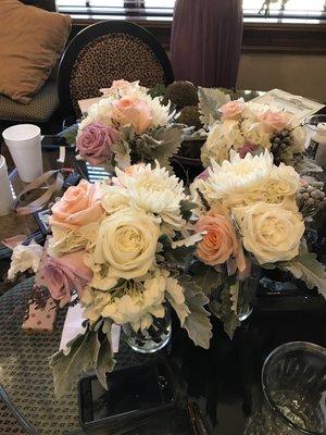 Bridesmaid bouquets.