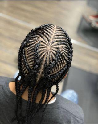 Mimi's braids is very well known for her master piece (men's freestyle) you will expect to get designs like this at The Braid Shop