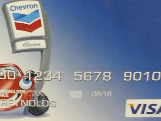 Fake chevron credit card