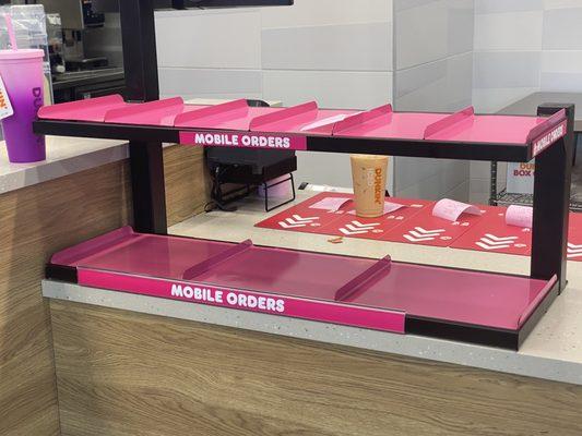 Inside Mobile order pick up area