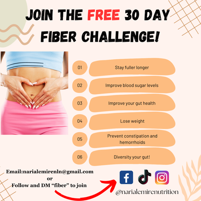 Join the fiber challenge today to improve your gut health!