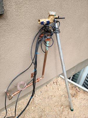 Building a backflow and running all wires to sprinkler valve boxes