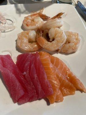 Carnivore friendly: All you can eat sashimi and shrimp