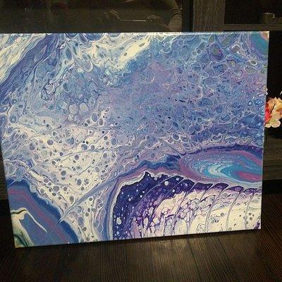 16x20 Acrylic Pour. Accepting Commissions.