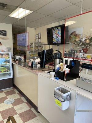 Inside view of cashier counter