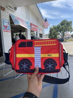 My 2 year old was gifted a new backpack, we also got cold water