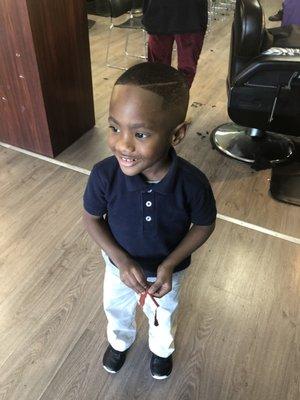 My son hair cut