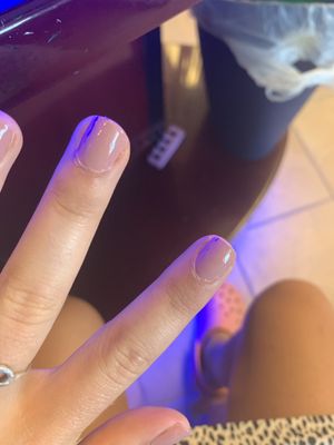 These are my nails done by the manager.