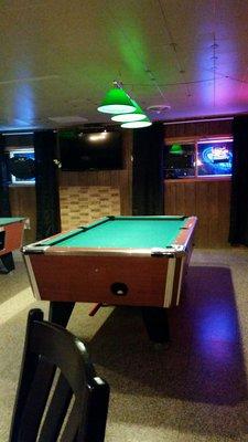 Game room with 2 pool tables!