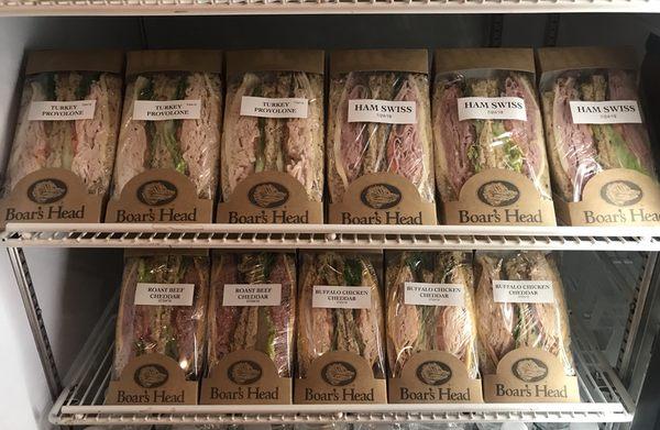 Freshly made sandwiches grab n go