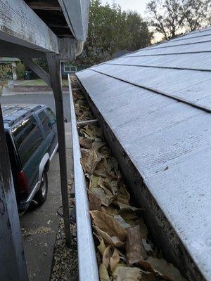 She's gutters are gutters on my own home when I moved in. They hadn't been clean for years.