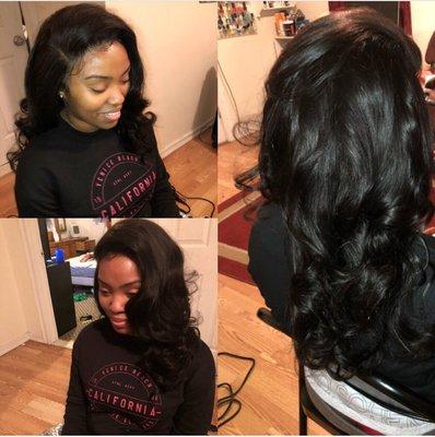 Frontal instal with brazillian lacewig included $330