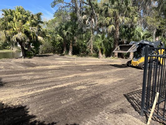 We got this home's grade back and installed a drainage plan that keeps it high and dry, Marsh Landing