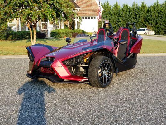 Polaris Slingshots for the weather.