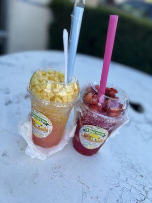 Fresh fruit raspados.