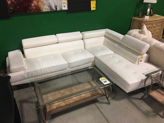 White Sectional *Availability may vary.