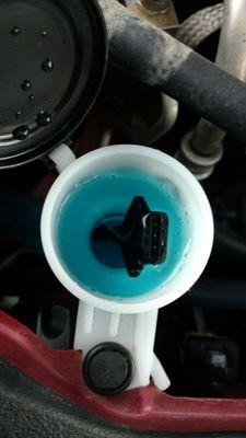 Washer fluid intake filled.