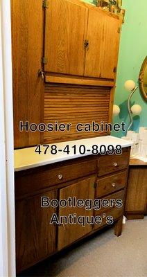 Antique Hoosier cabinet with flour sifter, pull-up door, spice rack, a lot of space for small kitchen