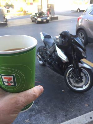 Free coffee week was worth the chilly ride out of the way...