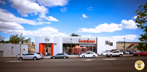 Teddy Nissan Store Front in Bronx, New York.