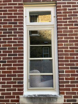 storm window with screens in place