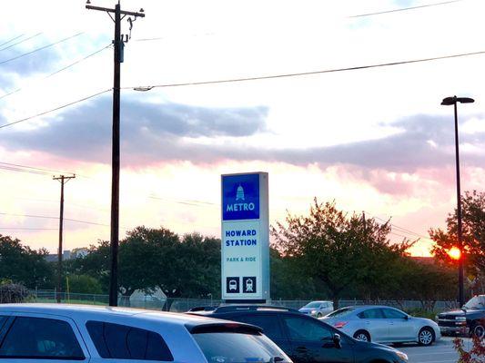 Sign at Howard Lane from parking lot