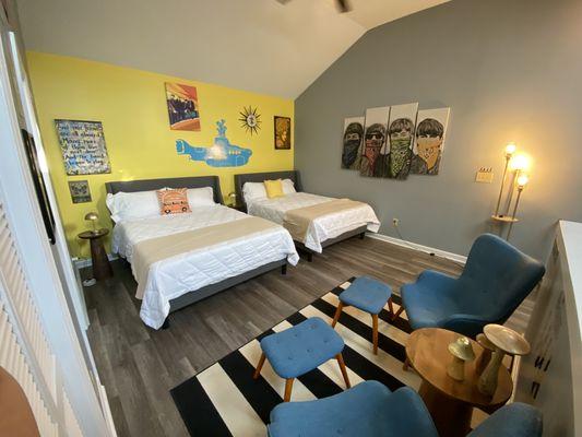 The Beatles themed loft at Rhythm Retreats. 
Surfside in Grand Palms Resort. Sleeps 10