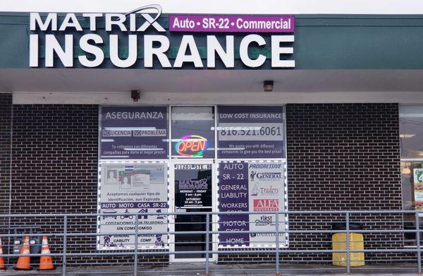 Matrix, auto, SR22, home, business, workers comp, general liability, kansas city, kansas, missouri, olathe, independence, mo, ks, best