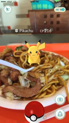 Pikachu on my Lo Mein!