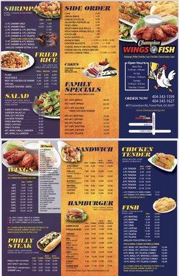 Full menu