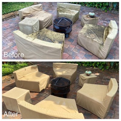 Outdoor Furniture Soft Wash Cleaning