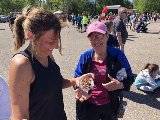 Hildebrand Funeral Home at 2019 Chase the Hodag handing out free delicious Culvers Frozen Custard