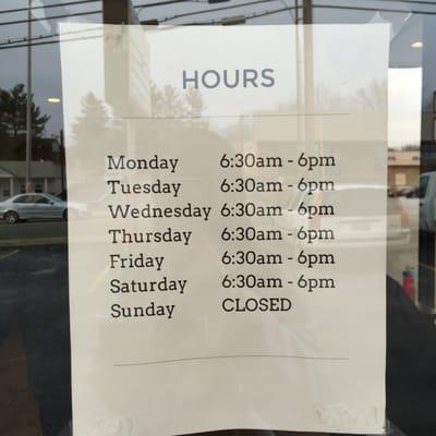 Store hours