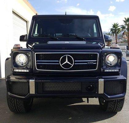 2016 Meredes G-Wagon Full Paint Correction protected with XPEL Ultimate Paint Protection Film and CQuartz Finest Ceramic Paint Coating.