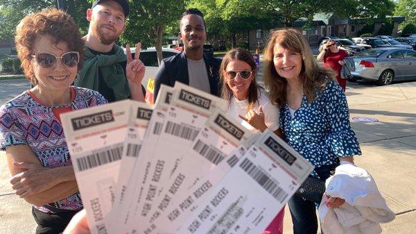 Heading in! 11 of us from Häfele America Co in Archdale enjoyed a winning game against the Lancaster Barnstormers!