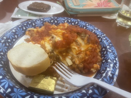 This was last nights Ladies Auxiliary Lasagna... So delicious!!