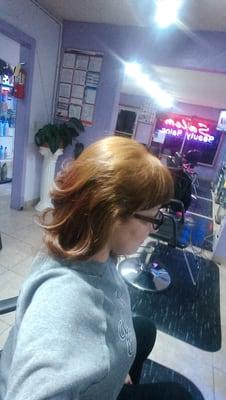 New color by Anthony after removing a rainbow of at home dyes. Got many compliments on it!