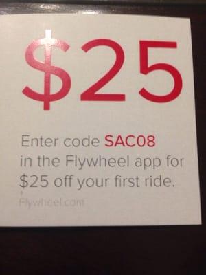 $25 free ride credit!!!