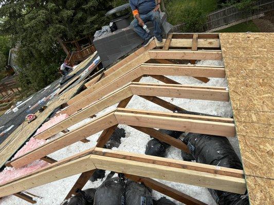 Roof joist repair and decking